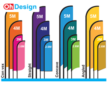 ธงชายหาด Beach Flag ธงปีกนก ธงใบมีด ธงชายทะเล