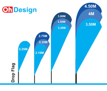 ธงชายหาด Beach Flag ธงปีกนก ธงใบมีด ธงชายทะเล